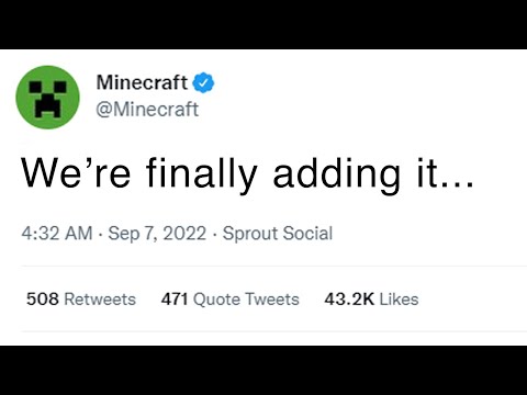 Is Mojang finally adding this core Minecraft feature?