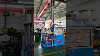 Rubber injection molding machine working video #rubberindustry #machine #rubber