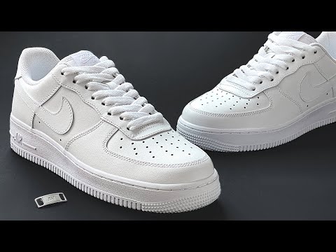 How To Lace Nike Air Force 1 Without METAL TAG (STANDARD WAY)