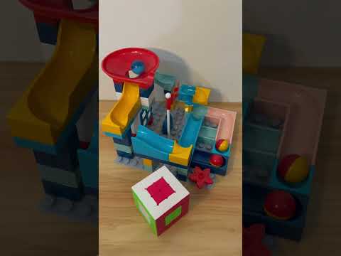 Marble Run ASMR 🔴🟡🔵 900  Satisfying Building Blocks #marblerun #marblerace #asmr