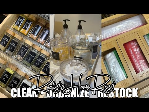 REALISTIC HOME RESET |  CLEAN, ORGANIZE & RESTOCK WITH ME| MIKA MARIE