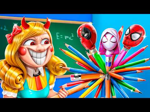 We Survived the World's Strictest Teacher ! Deadpool vs Superheroes!