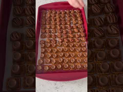 Easy Rolo Pretzel Pecan Bites!