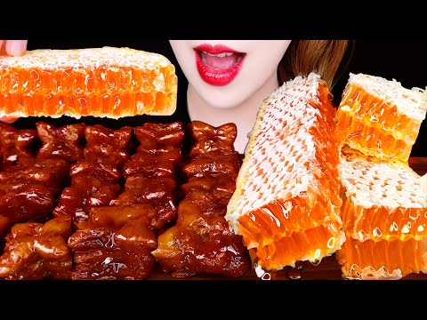 ASMR HONEYCOMB, YAKGWA EATING SOUNDS MUKBANG 벌꿀집, 페이스츄리 약과 모약과 먹방 咀嚼音