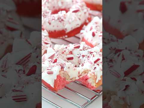 Candy Cane Doughnuts