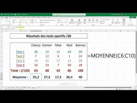 SOMME et MOYENNE avec EXCEL + Rechercher une formule (Tutoriel simple)