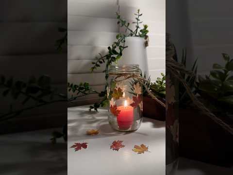 DIY autumn candle🍁✨#diy #homedecor #home #candle