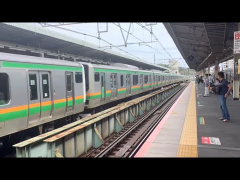 【東海道線E231系"未更新車"】戸塚駅発車《墜落インバーター+木漏れ日の散歩道》