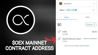 How To Add OEX Mainnet Contract Address To Metamask | $OEX/Usdt #oexmainnet