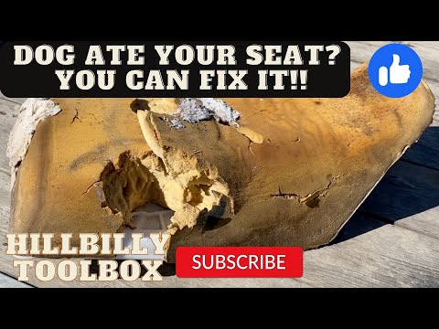 Dog ate your seat? How to repair an ATV seat missing chunks of foam. - The HillBilly ToolBox Way