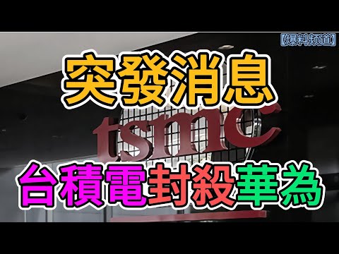 突發消息，台積電徹底封殺中國，華為公司一片哀嚎！ | 窺探家【爆料频道】