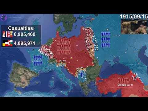 World War I Every Day with units using Google Earth