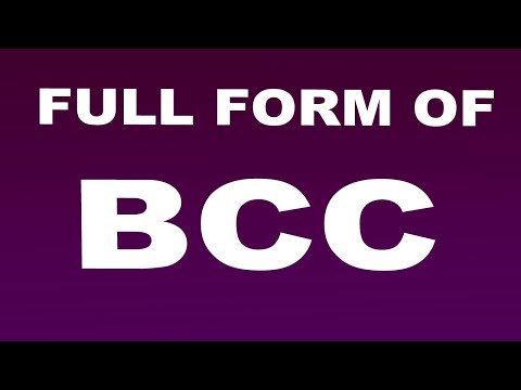 Full Form of BCC | What is BCC Full Form | BCC Abbreviation