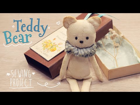 Making a Shabby Fabric Teddy Bear Toy (handmade gift idea)