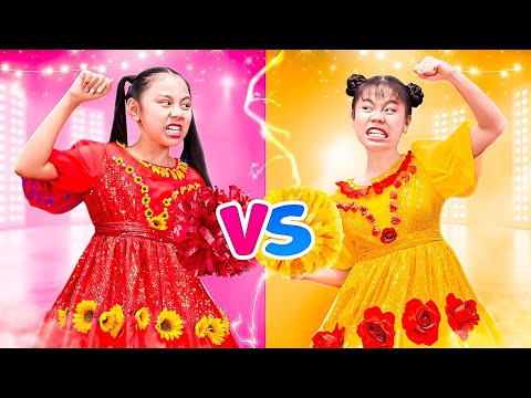 Red VS Yellow Girl At One Colored Dance Contest! - Funny Stories About Baby Doll