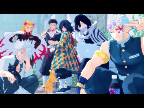 【Demon Slayer MMD】Envy Catwalk【Sanemi🍃Kyojuro🔥Giyu🌊Tengen💎Obanai🐍Gyomei📿】