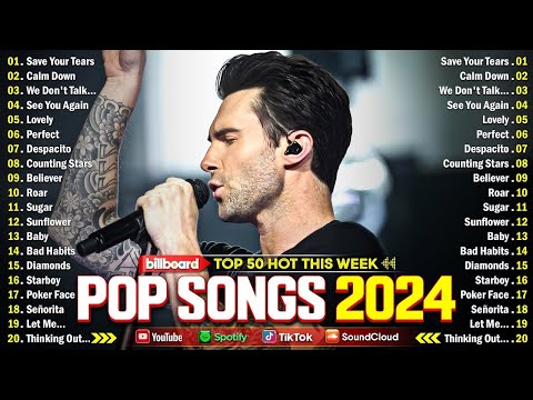 Maroon 5, Bruno Mars, Adele, Ed Sheeran, Dua Lipa, Rihanna, The Weeknd - Billboard Top 50 This Week