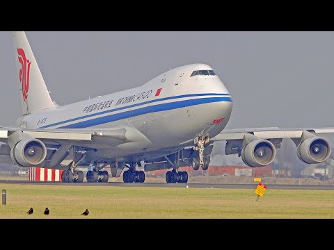 45x HEAVY AIRCRAFT LANDING | A380, A340, B747-8F, A350 | Amsterdam Schiphol Spotting