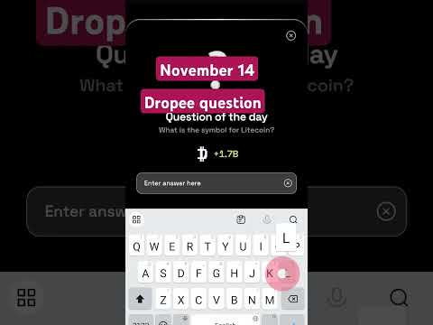 Dropee question of the day code 14 November | Dropped question of the day code | Dropee Code#puzzle