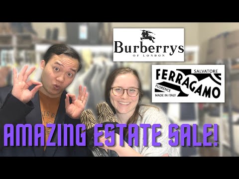 BURBERRYS, FERRAGAMO, and MORE on the LAST day of an Estate Sale - Haul of the year?!