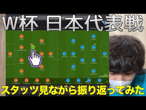 【カタールW杯】日本代表戦をスタッツ見ながら振り返ってみた［ドイツ戦］［コスタリカ戦］［スペイン戦］［クロアチア戦］