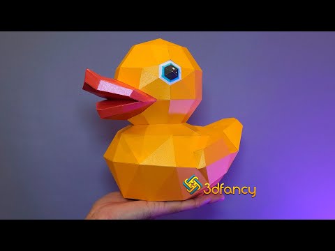 How to make Papercraft Duck | Lowpoly 3D Duck Toy | Diy Animals Duck | DIY gift decor for home