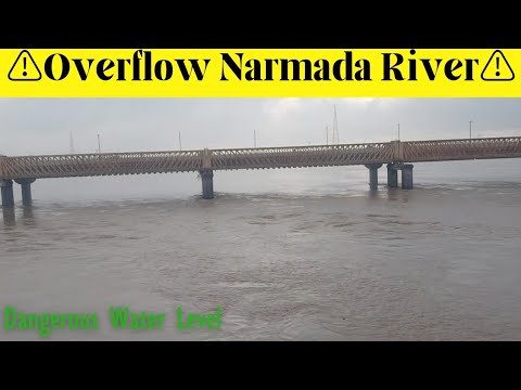 😳Dangerous Water Level In Narmada River || Overflow Narmada || Flood In Narmada || Indian Railways