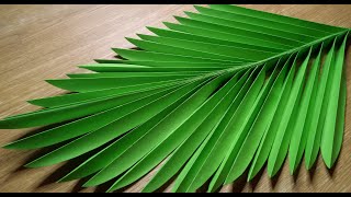 DIY GIANT LEAVES | HOW TO MAKE COCONUT LEAVES | PAPER PALM LEAVES FOR HOME DECORATION