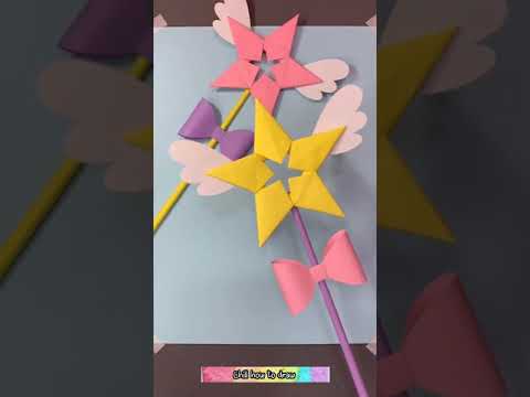 Let’s make a fun star magic wand, it’s very simple.  #drawing #draw #painting I Chill how to draw