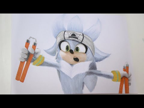 Drawing Silver the Hedgehog (Sonic Movie 2020 Style)