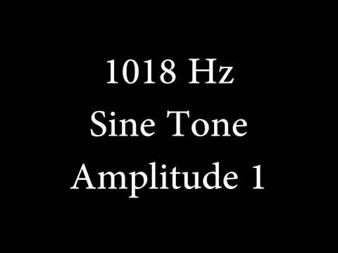 1018 Hz Sine Tone Amplitude 1