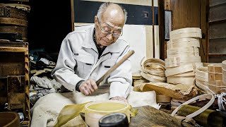 An old-school wooden sieve. Handmade process by the last craftsman in Japan.