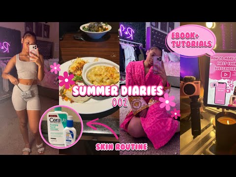 SUMMER DIARIES 002. 🫧🌸 | Summer Night Routine dinner, cleaning, girl talk  || Ra’Mariah Alexia