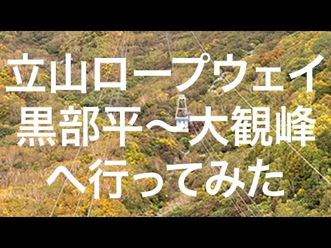 【立山黒部アルペンルート】立山ロープウェイ 黒部平〜大観峰 2024/10/07