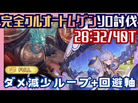 ムゲンHL完全フルオートソロ 28:42/40T【グラブル】