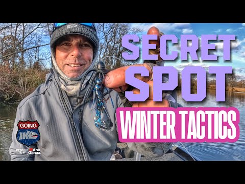 Wintertime Bass Fishing! SECRET Spot!