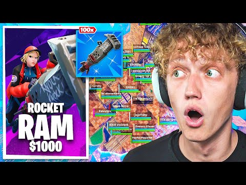 I Hosted a $1000 ROCKET RAM ONLY Tournament In Fortnite! (insane)