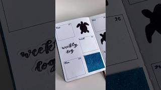 Quick and easy weekly log setup for your #bujo 🐢🌌