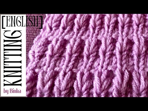 [English] Flower-bud paths knitting pattern. How to knit.