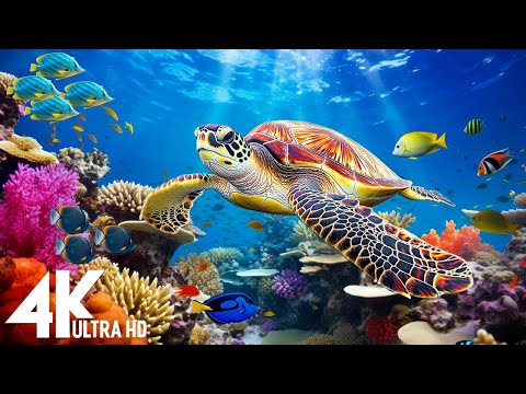 Ocean 4K - Sea Animals for Relaxation, Beautiful Coral Reef Fish in Aquarium(4K Video Ultra HD) #5