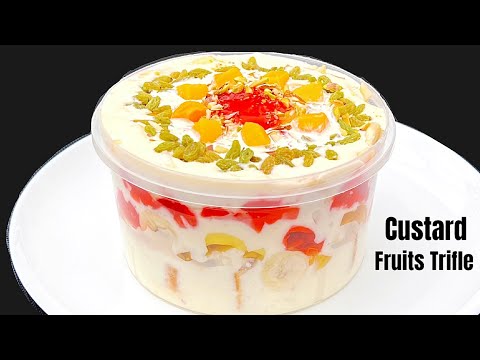 Eid Special Easy Custard Trifle Recipe || Fruit Custard recipe || Super Creamy dessert