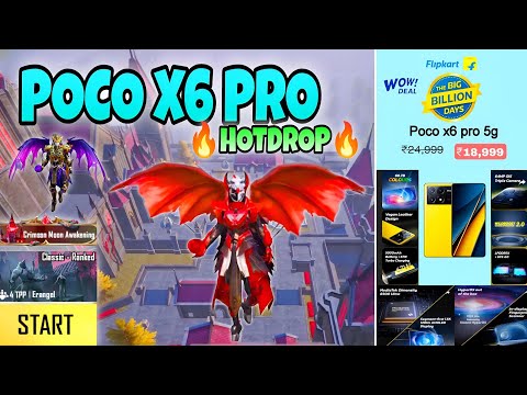 Poco x6 pro 🔥 Bgmi hotdrop gameplay test🔥Dimensity 8300 ultra 🔥