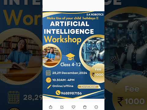 Artificial Intelligence workshop #coding #education #workshop#traning projects