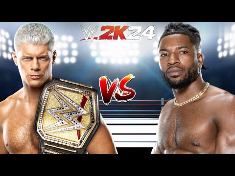 WWE 2K24 CODY RHODES VS. TRICK WILLIAMS TLC MATCH FOR THE WWE CHAMPIONSHIP!