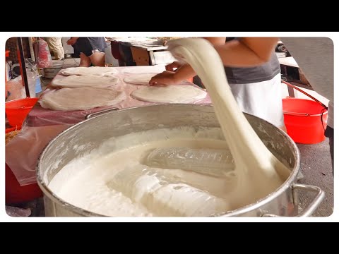 Taiwanese Popiah skin making skill - Asian Street Food