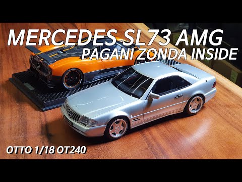 ASMR Super rare! Mercedes Benz SL73 AMG Unboxing - Otto OT240 1/18 1 of 2000 4K