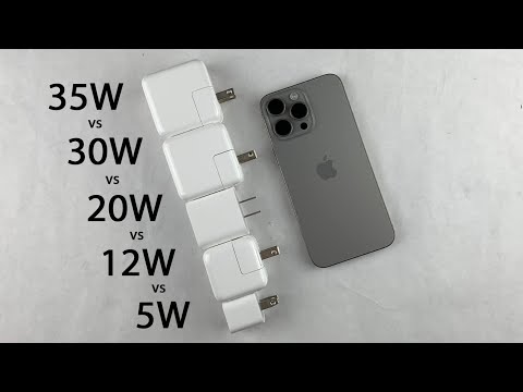 iPhone 15 Pro Max Charge Test: 35W vs 30W vs 20W vs 12W vs 5W (Apple)