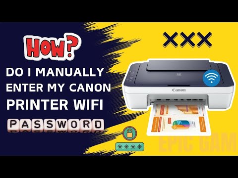 how do i manually enter my canon printer wifi password