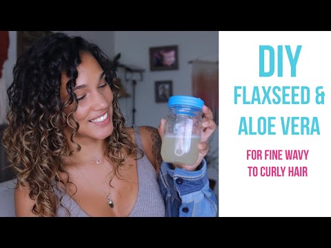 DIY Leave-in For Curly Hair - Aloe + Flaxseed Gel