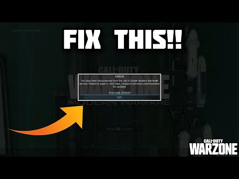 Modern Warfare Error Code 263234 Fix